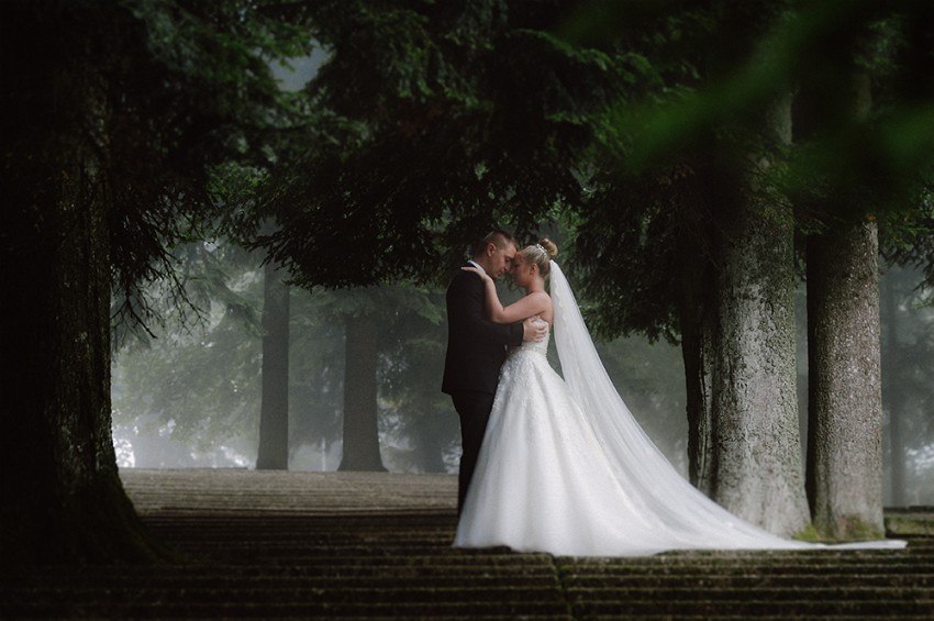 Hochzeitsinspiration-Brautpaarshooting im Wald