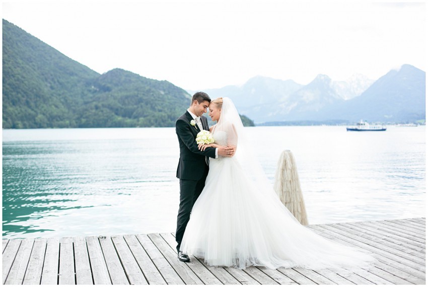 Romantisches Hochzeitsshooting am Wolfangsee